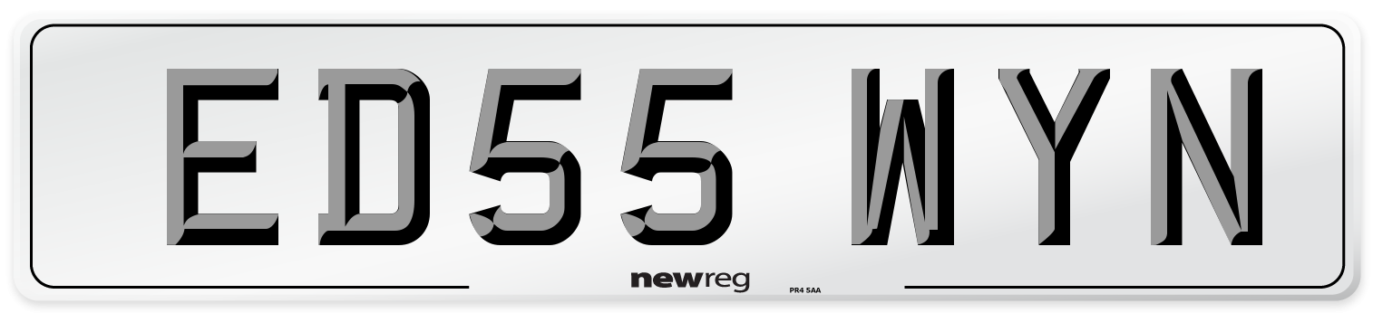 ED55 WYN Number Plate from New Reg